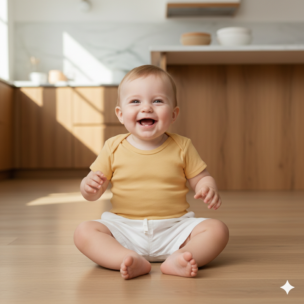 Conjunto de body e bermuda bebê amarelo manteiga